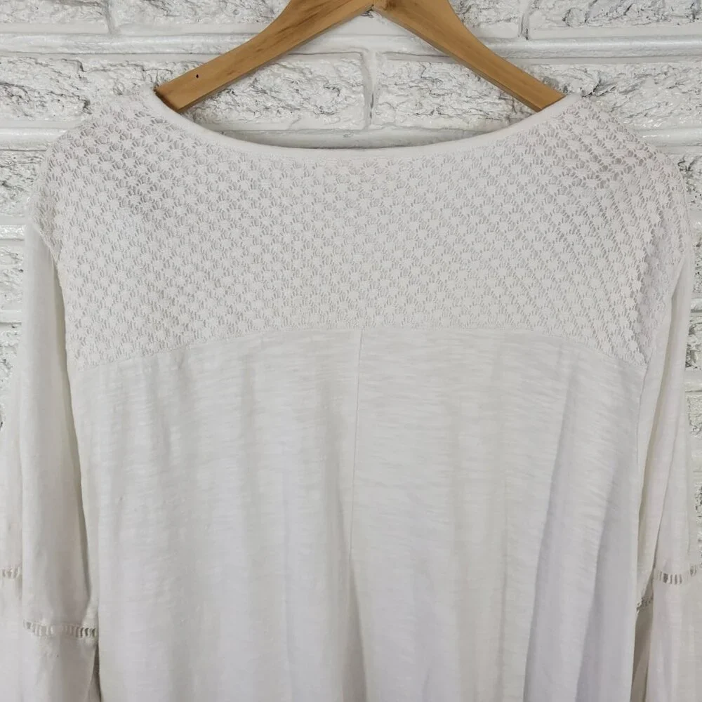 Style & Co Women's 3X Top White 100% Cotton 3/4 Bell Sleeve Pullover WHI38E - Picture 9 of 12